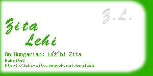 zita lehi business card